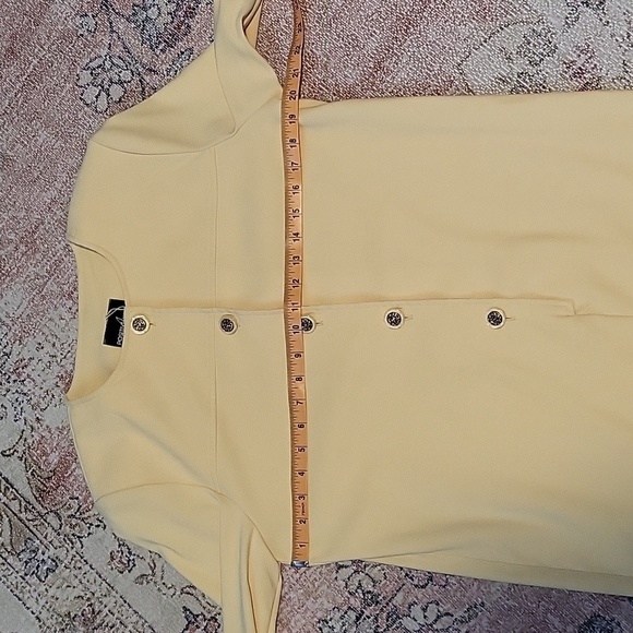 Vintage Positive Attitude Button Down Dress Shoulder Pads Decorative Button Sz 8 - Picture 8 of 10